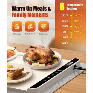 Liven Electric Food Warmer with Temperature Settings